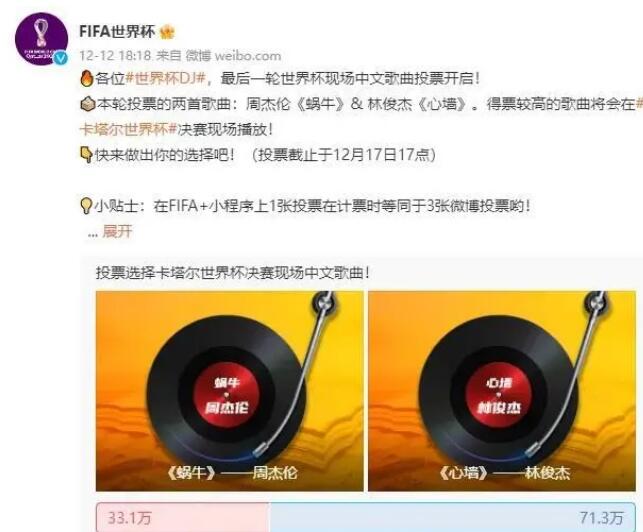 《心墻》將響徹世界杯決賽現場
