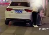 徐州男子當街暴打妻兒 目擊者發聲