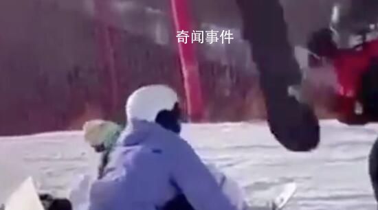 河北一雪場男子故意鏟倒女子 疑似報復女子