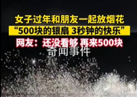“500塊的煙花 3秒鐘的快樂”