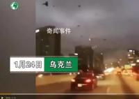 基輔上空出現(xiàn)成片烏鴉景象?假的