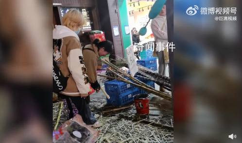 女生寒假兼職削甘蔗累到繃不住 每天工作10個小時