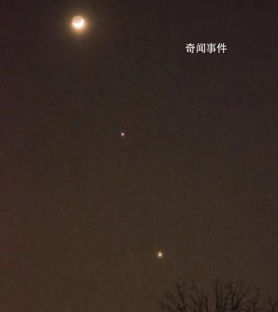 全國多地現(xiàn)“三星連珠”天象 月亮金星木星幾乎連成了一條直線