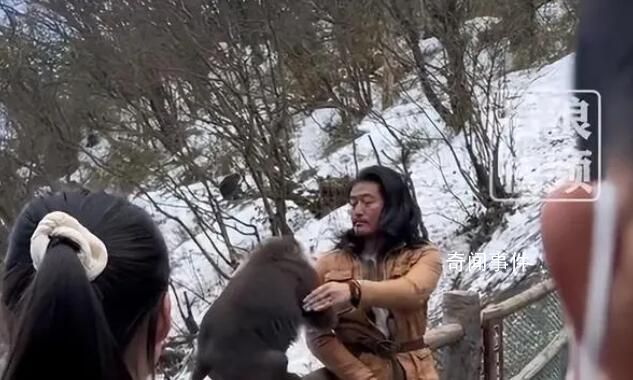當事人回應和峨眉山猴子練搏擊互毆 引發周圍游客圍觀