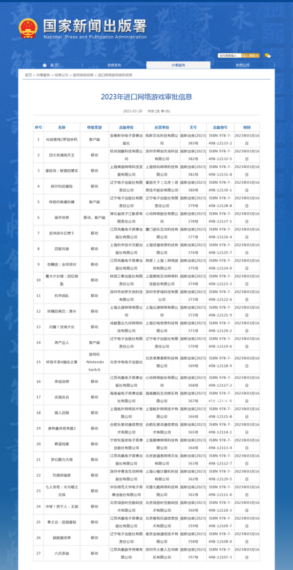 27款進口網絡游戲獲批 一起看看有哪些游戲