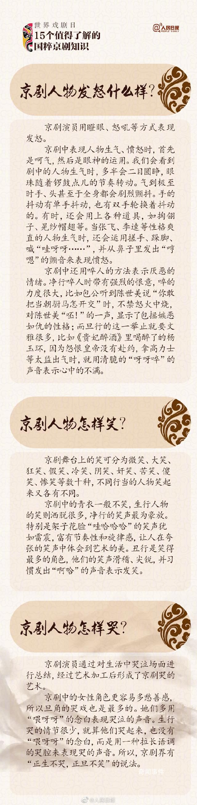京劇的哇呀呀喂呀呀哇哈哈都啥意思 京劇人物的喜怒哀樂如何表現