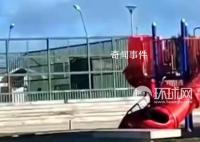 智利總統(tǒng)玩滑梯被卡住 掙扎了一陣才脫身