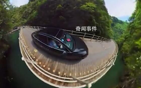 360度全景記錄車輛過恩施網紅浮橋 車過浮橋打開車窗限速20碼并保持車距