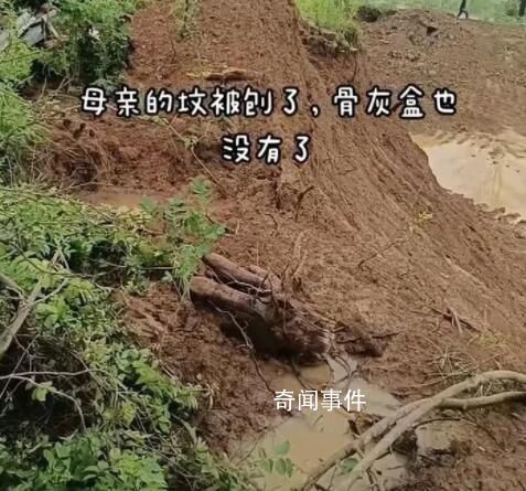 男子稱母親墳被施工隊挖開 骨灰丟失