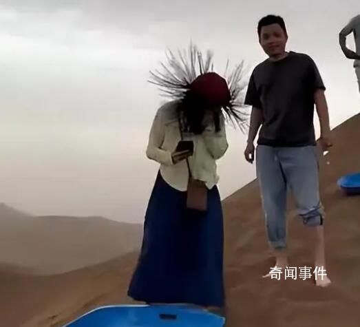 吐魯番多名游客突然頭發(fā)直立如刺猬 網(wǎng)友：這是雷擊信號