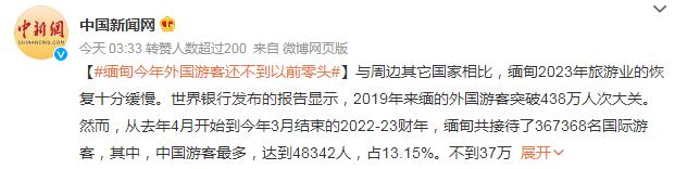 緬甸今年外國游客不到之前零頭 旅游業的恢復十分緩慢