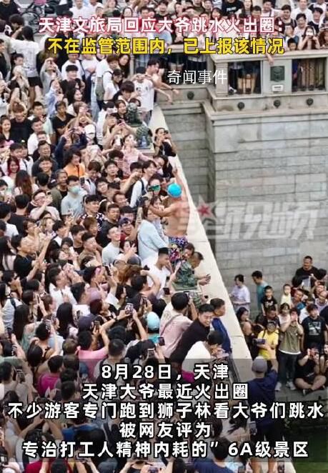 天津大爺跳水火出圈 文旅局回應