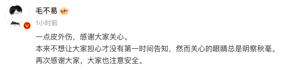 毛不易回應“演出時右手全程插兜”