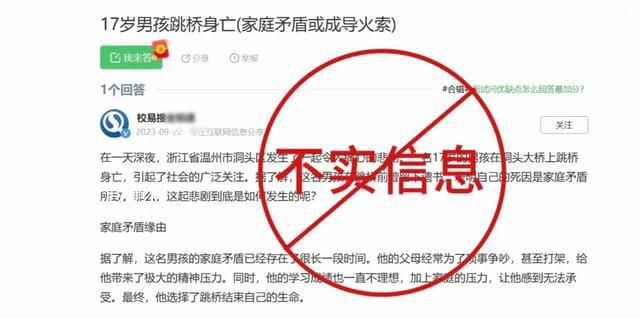 17歲男孩跳橋身亡?假的