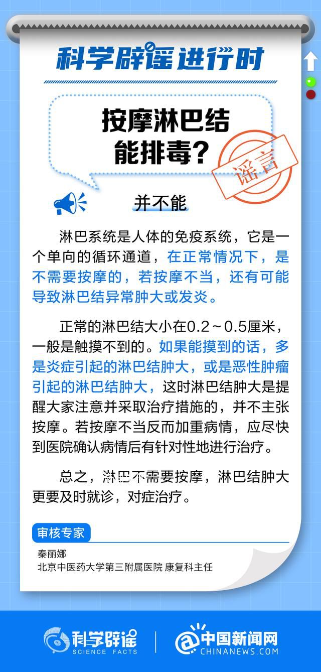 按摩淋巴結能排毒?淋巴為什么不能按摩