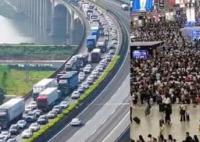各地高鐵站現狀:人頭攢動 客流火爆