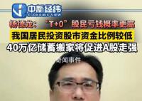 楊德龍:T+0會讓散戶虧錢概率更高