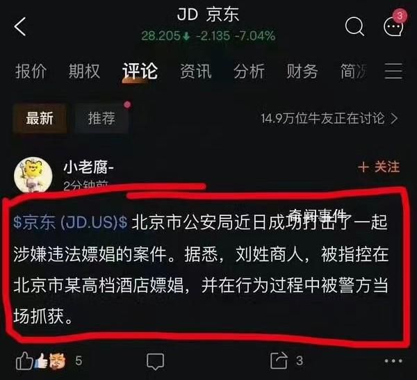 京東回應(yīng)網(wǎng)傳劉姓商人涉嫌違法被抓 目前已向公安機(jī)關(guān)報(bào)案