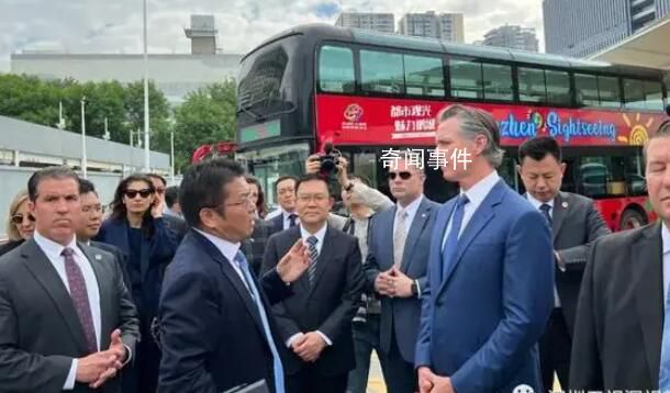 加州州長訪深說想買兩輛比亞迪
