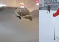 東北暴雪天出門堪比取經 街道上的路面猶如溜冰場