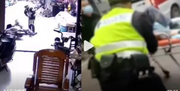 交警持棍擊倒騎車市民 廣西回應(yīng)