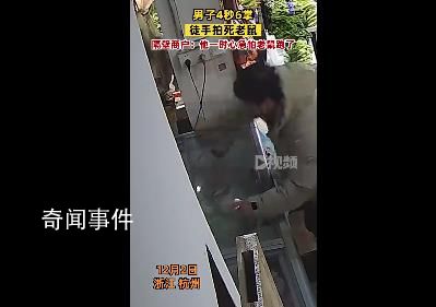 大哥徒手4秒6連掌送鼠鼠“回家”