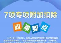 7項個稅專項附加扣除 一圖看明白