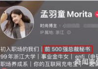 孟羽童個人簡介是前500強董事長秘書