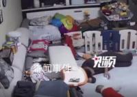 男子地震時抱起寶寶跑著找妻子