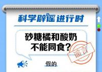 砂糖橘和酸奶不能同食?
