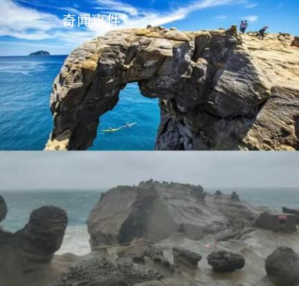 臺灣知名景點象鼻巖“象鼻”墜海