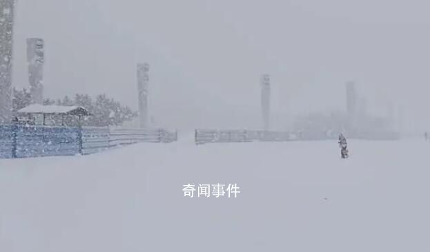 煙臺冷流雪 宛如北極科考