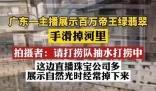 主播展示百萬(wàn)帝王綠翡翠手滑掉河里
