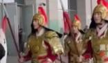 多名“將軍”在洛陽高鐵站霸氣接站