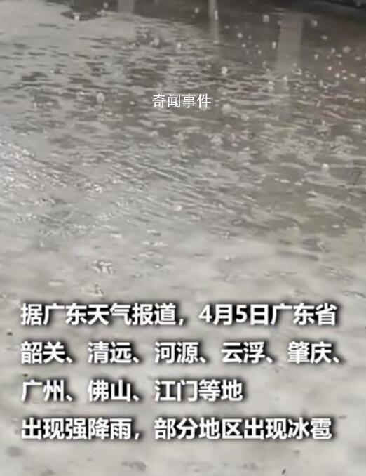 廣東多地突降暴雨冰雹密集砸地