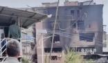 超市起火致一家5口遇難 相關人員正在現場處理